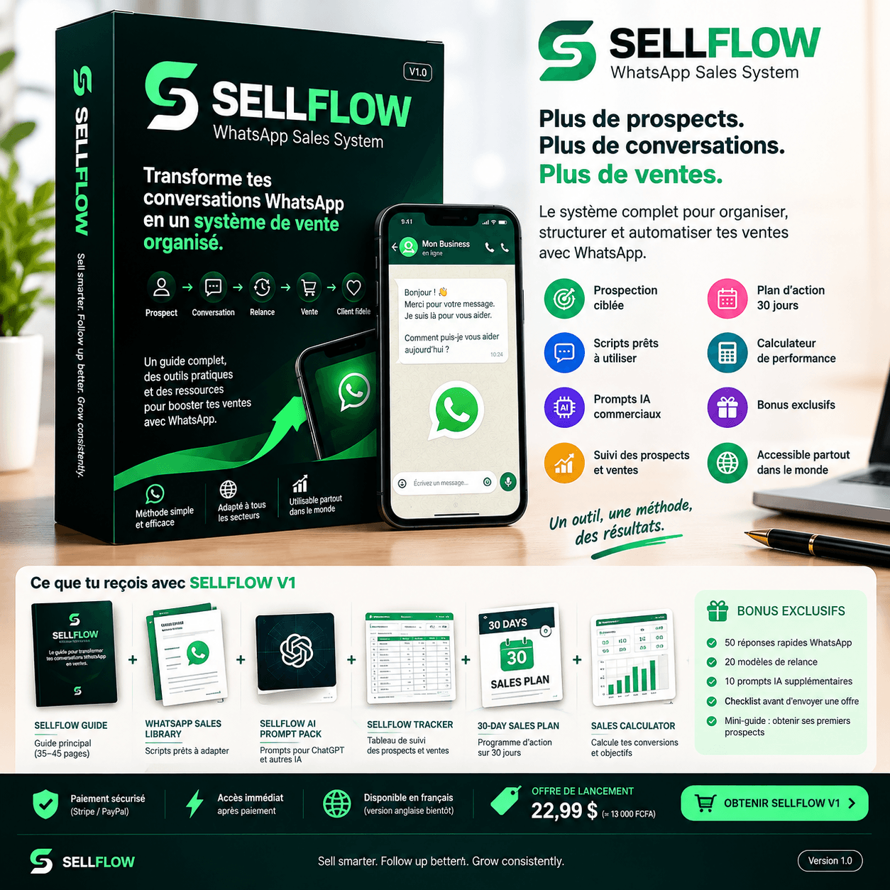 SELLFLOW V1 — Guide Complet pour Vendre en Ligne